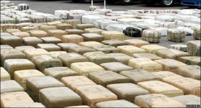 Rutas de tráfico de drogas.