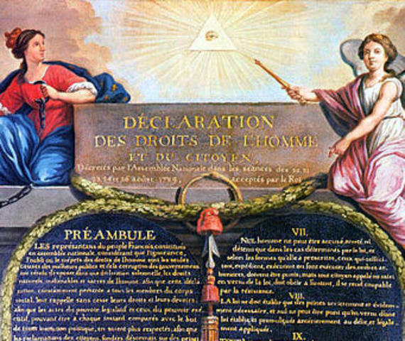 Decloration of the rights of man written
