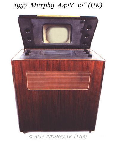 The television of 1937 was made of wood and electrical wires.