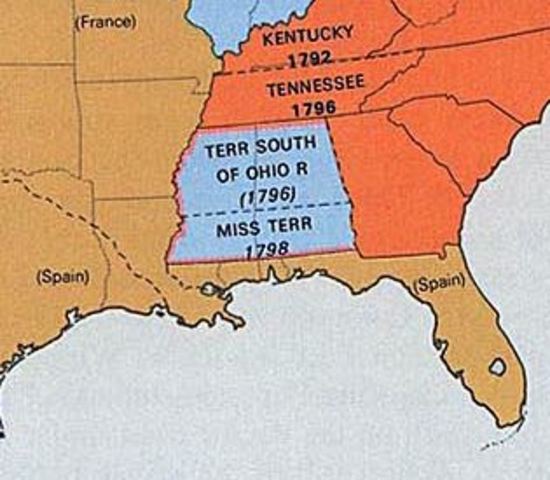 The Mississippi Territory is divided