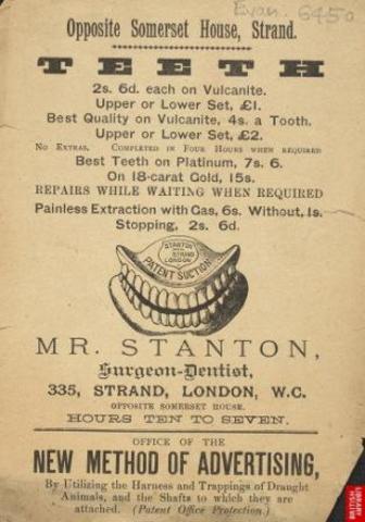 False teeth patented