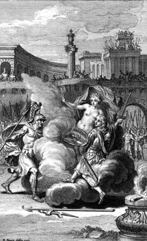 Menelaus battles Paris for Revenge