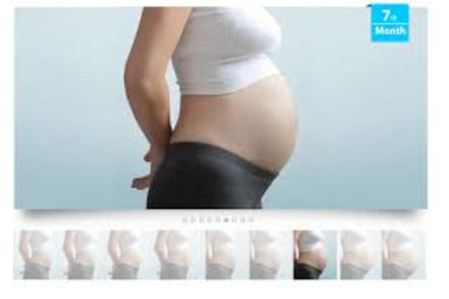 Mom during 7th month.