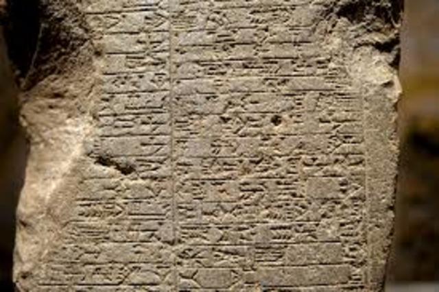Cuneiform( 3,500 BCE~ 3,000 BCE)
