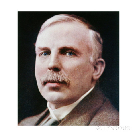 Rutherford discovers the nucleus and electron shells