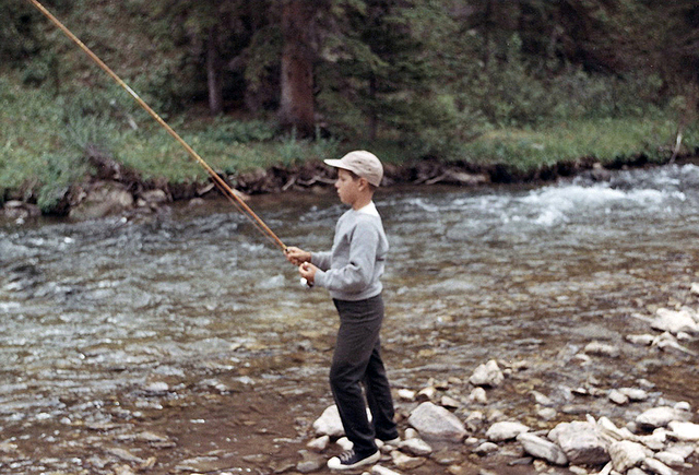 My first experience with a fishing rod