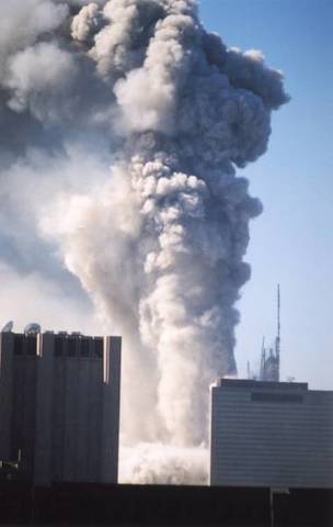 10:28 AM: The north tower collapses