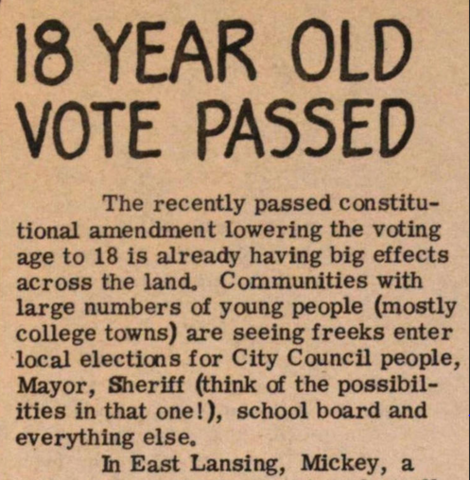 Voting Age Reduced to 18