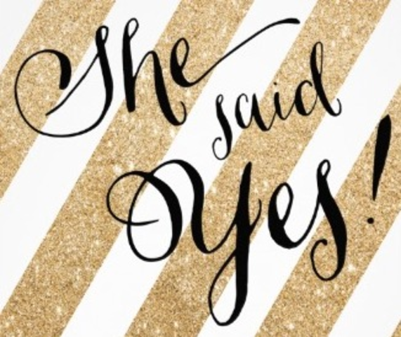 He popped the question. (Social Stage)