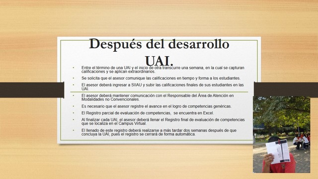 Después de la UAI