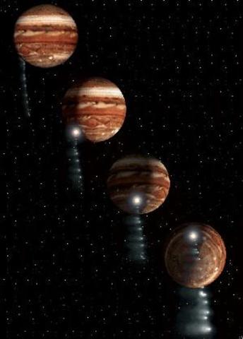 El Cometa Shoemaker Levy choca contra Júpiter.