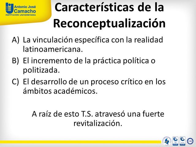 La Reconceptualizacion.