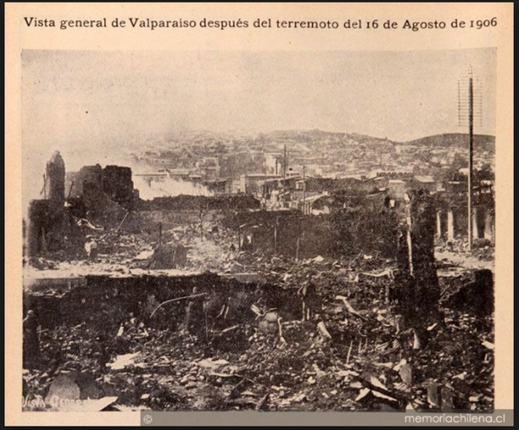 terremoto en valparaiso chile 1906