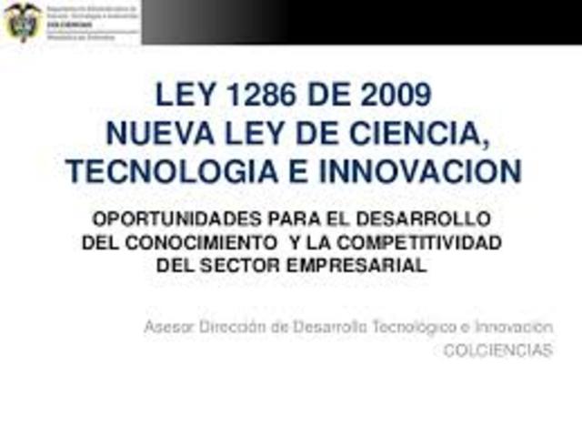 Ley de Ciencia y tecnología 1286 de 2009