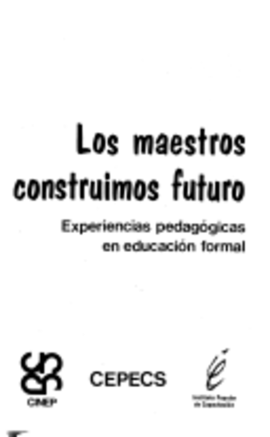 ENCUENTRO NACIONAL DE EXPERIENCIAS PEDAGÓGICAS EN EDUCACIÓN FORMAL