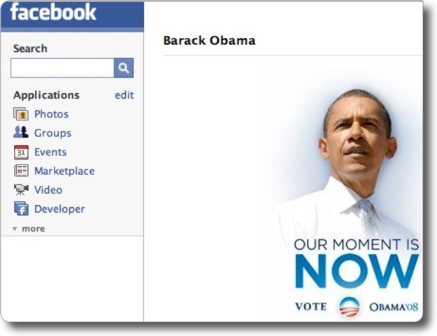 Barack Obama y Facebook