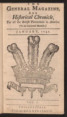 The first magazine printed in the United States