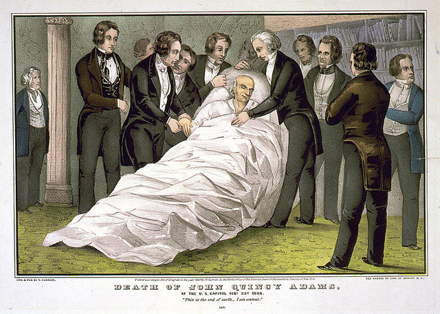 John Quincy Adams died in the Capitol at age 80