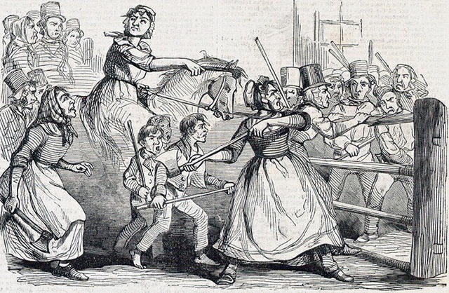 Food riots in Paris.