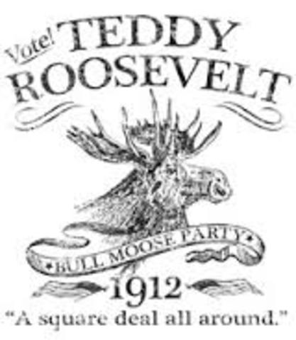 Theodore Roosevelt runs for presidency, unsuccessfully for Bull-Moose Party