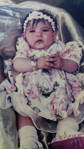 Cuando recién era una pequeña beba.