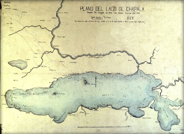 Plano del Lago de Chapala de Don José María Narváez