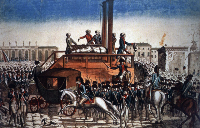 Louis XVI is sentenced to the guillotine