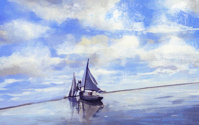 Truman llega al final del estudio y habla con Christof