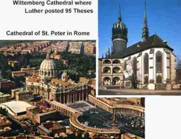 Martin Luther protests the Cathlic Church