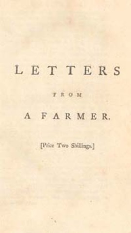 Publication of "Letters from a Farmer in Pennsylvania"