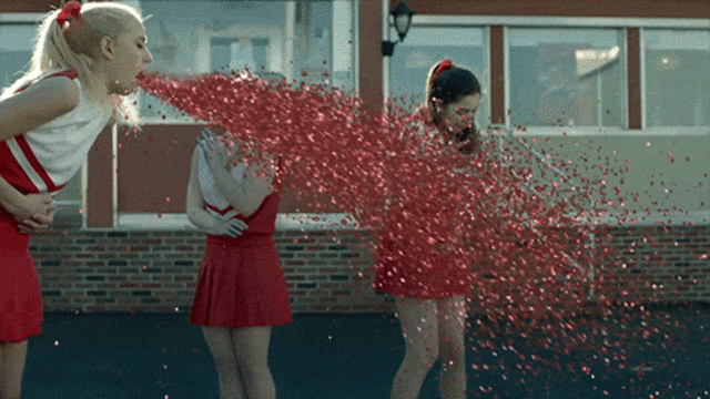 My brother throwing up