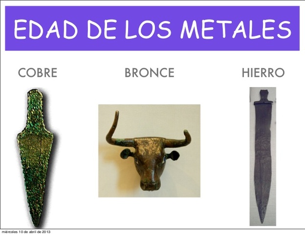 Cobre, bronce y hierro