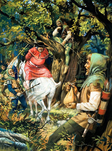 The first appearance of Robin Hood in literature.