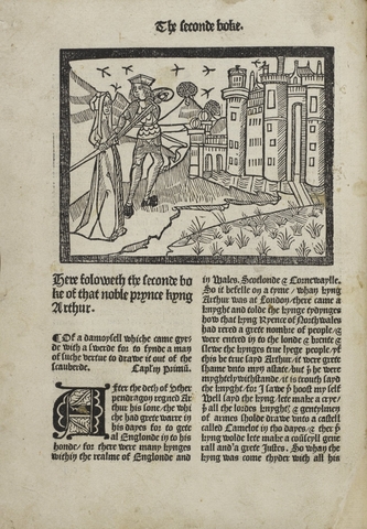 1485 first printing of Le Morte d’Arthur