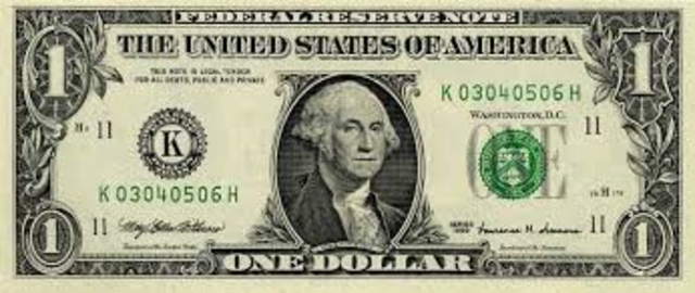 Washington was put on the one dollar bill
