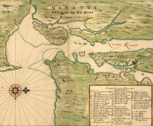 Los holandeses construyen Fort Amsterdam en el extremo meridional de la isla de Manhattan