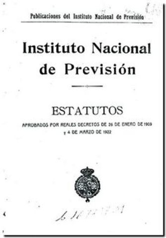 En 1908 Instituto Nacional de Previsión