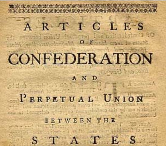 Ratification of articles of confederation