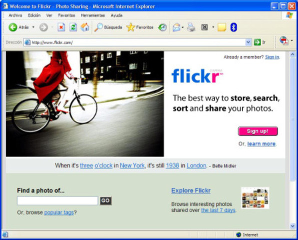 Lanzamiento de Flickr