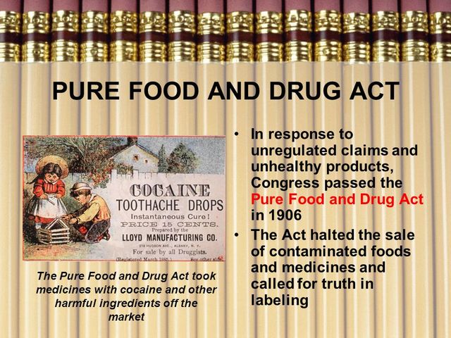 Passage of Pure Food And Drug Act