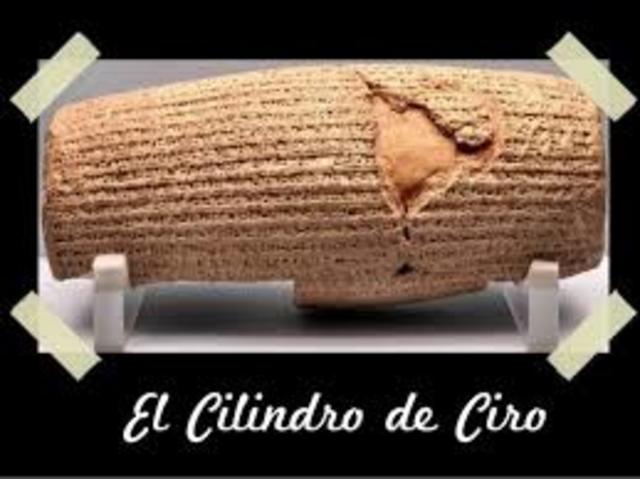 Cilindro de Ciro año 539 a. C.