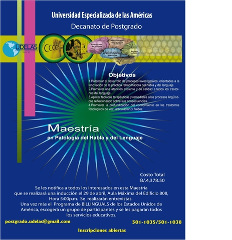 MAESTRÍA EN PATOLOGÍA DE HABLA Y LENGUAJE