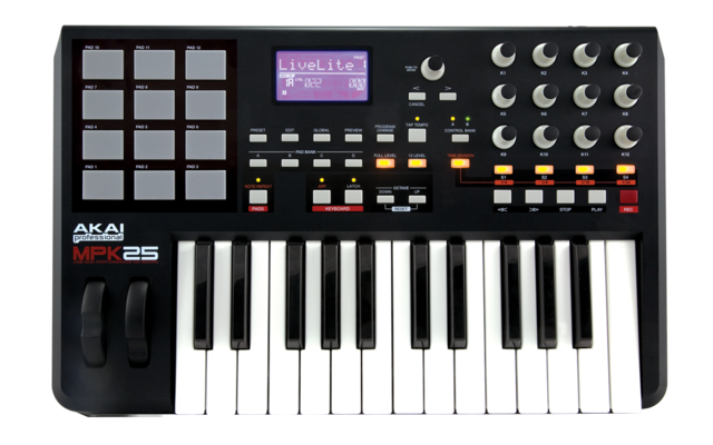 akai mpk 25 midi controller