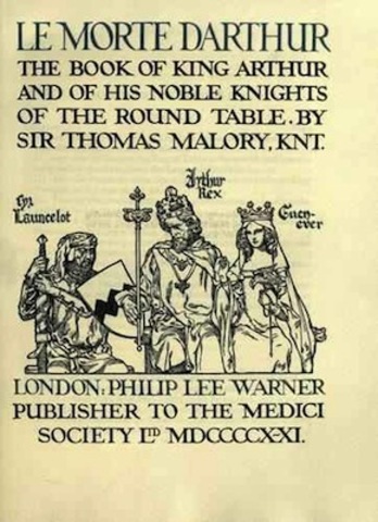first printing of Le Morte d’Arthur