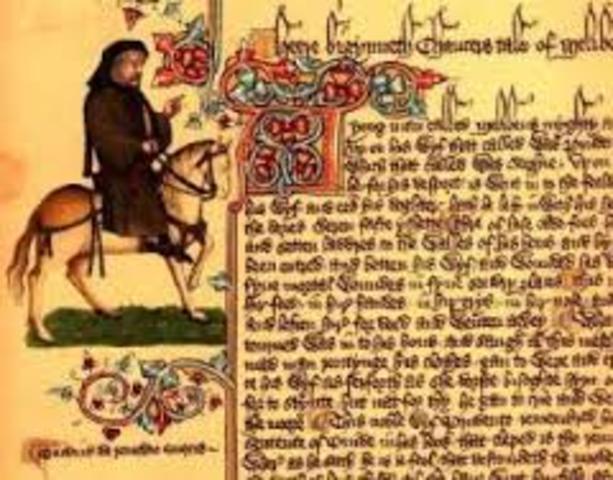 Chaucer writes The Canterbury Tales