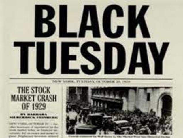 stock market crashes. black tuesday