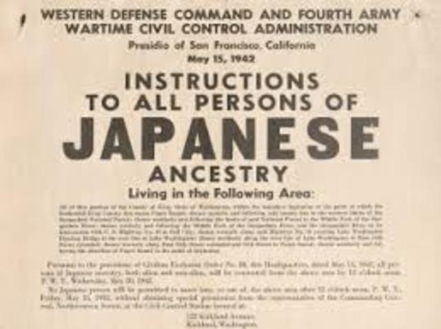 Japanese Internment Camps Begin