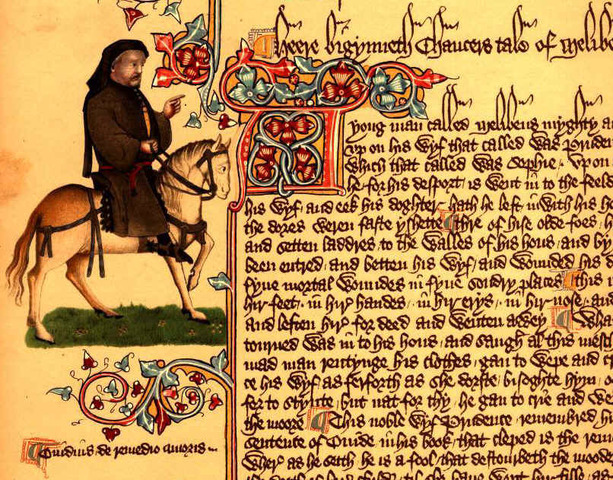 1387 Chaucer writes The Canterbury Tales
