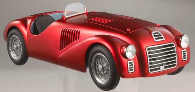 The First Ferrari, 125 s was made. It had a 1.49 L V-12 engine. The engine generated 118 horse power. The maximum speed the car could travel was 124 mph. The car weighs 1433 lbs. All of these attributes allowed the car to accelerate 0-60 in 10.8 seconds
