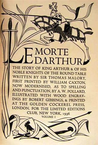 First printing of Le Morte d’Arthur